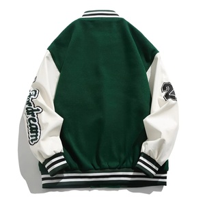 Blouson aviateur Letterman de baseball coupe ajustée pour hommes à col montant séchage rapide respirant écologique hiver OEM ODM - Product Image 6