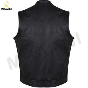 Chaleco de Motocicleta de Cuero para Hombre con Bolsillo para Pistola, Chaleco de Cuero Negro Premium para Motociclismo en Todo Tipo de Clima - Product Image 3