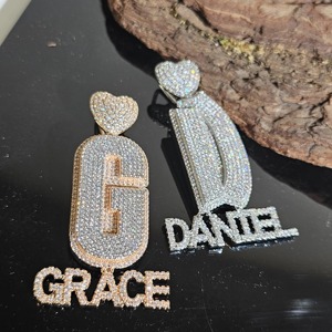 Mejor Oferta, Collar con Colgante de Nombre con Diamantes de Moissanita VVS, Chapado en Oro, Plata 925, Estilo Hip Hop para Hombre a Bajo Precio - Product Image 3