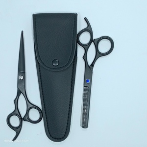 Vente chaude couleur noire barbier cisaillement cheveux ciseaux en acier inoxydable coupe de cheveux style nouveau barbier coupe ciseaux pour Salon - Product Image 6