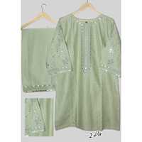Salwar Kameez décontracté pakistanais en Georgette pour femme, sans plis, en tissu de coton léger