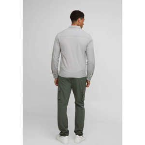 Camisa de Manga Larga de Algodón de Diseño Vintage para Hombre, Transpirable, con Estampado de Rayas, un Bolsillo, Informal, para Primavera - Product Image 2