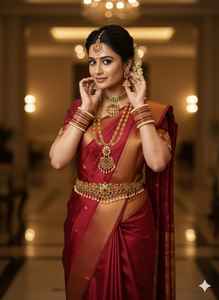 Antique 477gm <b>Bridal</b> <b>Jewelry</b> <b>Set</b> Traditional Design Necklace Earrings for Weddings Ceremonies Special Occasions - Product Image 4