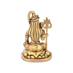 Seigneur Shiva Statue Laiton Bholenath Idol Mahakal MurtiMahadev Murti Laiton Idole Bholenath sur Tigre avec Trishul - Product Image 2