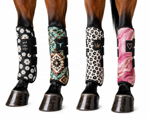 Protège-tendons imprimés avec motifs personnalisés pour chevaux, protections de jambes pour l'équitation, équipement équestre - Product Image 2