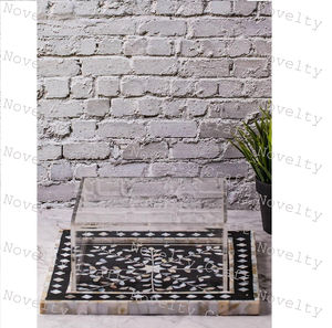 Bandeja de servicio personalizable de madera perla Madre y concha hecha a mano para dulces de caramelo de chocolate diseño ecológico decorativo de lujo - Product Image 4