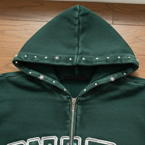 Chándal de Pedrería para Hombre Transpirable de Bajo Precio, Chándal de Pedrería con Logotipo Personalizado, Chándales de Pedrería Oversize con Lavado Ácido para Hombre - Product Image 3