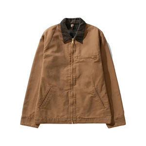 แจ็กเก็ตผ้าแคนวาสสำหรับผู้ชายสไตล์วินเทจเสื้อผ้าแนวสตรีทแฟชั่นกลางแจ้งเสื้อแจ็กเก็ตดีไซน์เปิดปกแบบคลาสสิก - Product Image 3