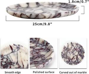 Assiette décorative luxueuse en marbre naturel article de décoration élégant pour servir des desserts ou exposer des Offre Spéciale de bijoux - Product Image 3