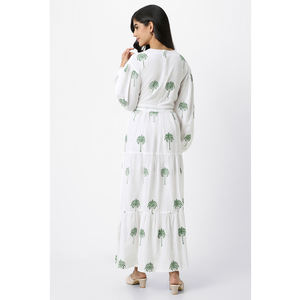 Nouvelle marque de robe pour femmes OEM ODM manches longues style chic robe longue pour femmes avec broderie lors de la fabrication en gros - Product Image 1