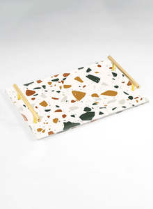 Plato de bandeja de servicio decorativo de Navidad personalizable con mango Artesanía de metal para uso en hoteles y restaurantes - Product Image 6