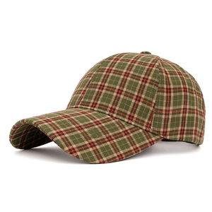 OEM personnalisé vente en gros toutes saisons mode Plaid Offre Spéciale classique à carreaux motif classique brodé léger Casquette de baseball - Product Image 4