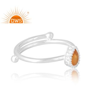 แหวนพลอยคาร์เนเลี่ยนธรรมชาติทำจากเงินสเตอริง925ของขวัญสำหรับผู้หญิงสินค้าตามสั่ง - Product Image 4