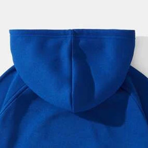 Sweat à capuche personnalisé en molleton 100% coton bleu d'hiver de luxe de haute qualité avec prix d'usine personnalisé pour hommes - Product Image 6