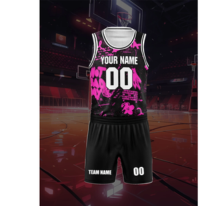 Tenue de basketball personnalisable au design dernier cri, respirante et à séchage rapide, motif abstrait multicolore |   Idéal pour l'entraînement - Product Image 4