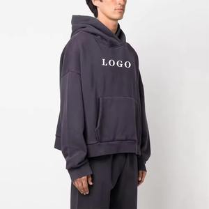 Sweatshirts à capuche et sweatshirts en coton mélangé personnalisé de haute qualité pour hommes poids lourd prix d'usine hiver nouvelle mode - Product Image 1