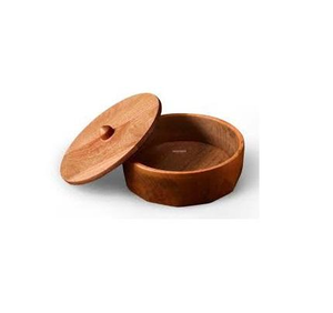 Boîte à roti en bois et en acier artisanale, boîte à chapati imprimée par un designer, martelée à la main, pour servir et dîner, à vendre - Product Image 1