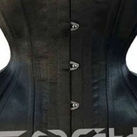 Soutien-gorge gothique pour femme, best-seller, sous-buste, à baleines, haute compression, maintien ferme, pour courbes généreuses, en satin noir respirant, brodé et orné de paillettes