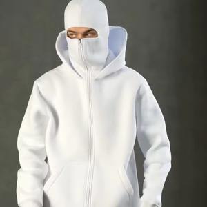 Men's Heavyweight Pullover Ninja <b>hoodie</b> Oversized Streetwear Full Face Ninja <b>Hoodie</b> with Zip-up Feature - Product Image 2