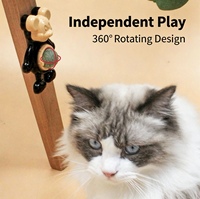 Mainan Kucing Bola Catnip Putar yang Dipasang di Dinding untuk Kucing Dalam Ruangan, Anak Kucing, Mainan Kunyah Interaktif untuk Hewan Peliharaan, Alat Grosir