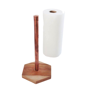 Modern Cutlery Wooden Design Stylish Kitchen Paper Towel Holder Brown Color Finished Use As Kitchen - Product Image 6