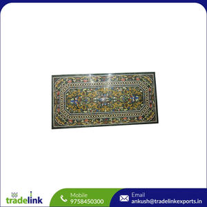 Mesa de comedor de mármol, diseño moderno único con incrustaciones de piedras semipreciosas para decoración del hogar, muebles de sala de estar - Product Image 6