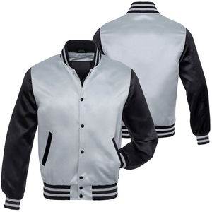 Blousons aviateur en satin pour hommes les plus vendus Blouson léger à capuche avec col montant Couleur unie pour l'hiver Prix de gros - Product Image 1