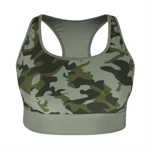 Soutien-gorge de sport pour femme à maintien élevé, bretelles convertibles, décolleté sans bretelles, coussinets amovibles, en tissu respirant Spandex/Nylon - Product Image 3