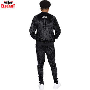 Conception de vos propres survêtements en velours, nouveau Style pour hommes, ensembles de survêtements par sport élégant, vente en gros - Product Image 3