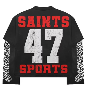 Populaire hommes surdimensionné t-shirt personnalisé tenue décontracté uni graphique polo lourd Vintage délavé à l'acide grande taille t-shirts en Stock - Product Image 2