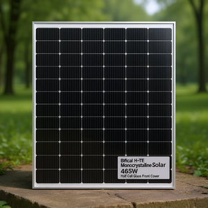 Panneau solaire monocristallin bifacial HJT de type N 465W à demi-cellules avec couvercle avant en verre - Product Image 3