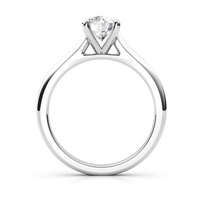 แหวนหมั้นเพชรเม็ดเดี่ยวสีทองสำหรับปลูกในแล็บแบบกำหนดเองเครื่องประดับที่ดีคลาสสิกสำหรับงานแต่งงานแหวนสัญญาไร้กาลเวลา10K 14K 18K - Product Image 3