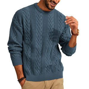 Pull tricots hiver col rond coton hommes chandails haute qualité automne et hiver hommes classique pull à col rond - Product Image 1
