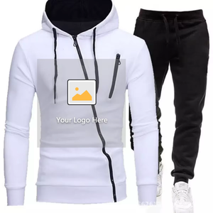 Ropa de correr sólida informal de alta calidad 100% poliéster Unisex juvenil chándal Warmups ligero - Product Image 5