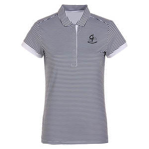 Camisetas de polo con botones sostenibles para mujer para ropa de calle de verano, parches personalizados, patrón sólido hecho en Pakistán - Product Image 1