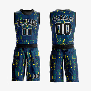OME Service <b>Basketball</b> Uniform Kit Sleeveless Sports Wear <b>Basketball</b> Uniform Set With Custom Sublimation Design - Product Image 3