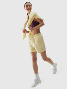 Women Workout Terry Sweat Shorts OEM 100% Cotton <b>Elastic</b> <b>Waist</b> Breathable Summer Gym Fitness Mid Wast Side Pockets - Product Image 5