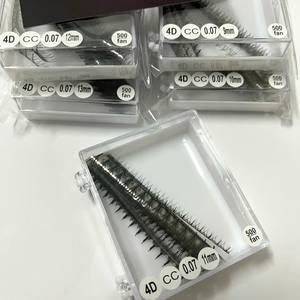 Extensions de cils, longueur mixte, volume 3D-20D, éventails ultra-rapides, super noir, base pointue, faits à la main, boucles CC/DD/M/L, éventails faciles - Product Image 2