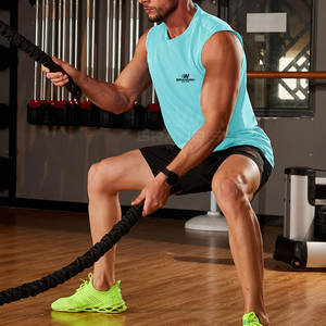 Camiseta sin mangas de algodón 100% de nuevo diseño, ropa de calle, logotipo impreso personalizado, Camiseta holgada de bajo precio para hombre - Product Image 2