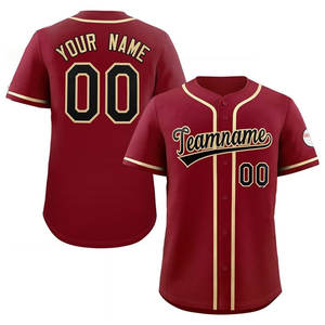 Proveedor de camisetas de béisbol Tamaño personalizado Envío mundial MOQ bajo Precio directo de fábrica Calidad garantizada Detalles de tela Premium - Product Image 1