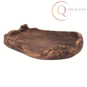 Plateau de service élégant en bois avec texture naturelle, idéal pour la décoration - Product Image 1
