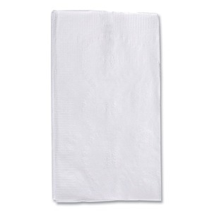 Boardwalk BWK8321 15 In. X 17 In. 2-Ply Disposable Dinner Napkins White 1/8-Fold Pack of 10/Carton - Product Image 5