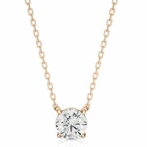 Pendentif en diamant rond à 4 griffes pour femmes - Product Image 4