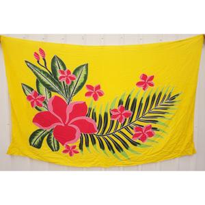 Sarongs hawaïens peints à la main en rayonne de qualité supérieure, paréo, vente en gros personnalisée, vêtements de plage, couverture, îles du Pacifique, HPMU013-03-200 - Product Image 1