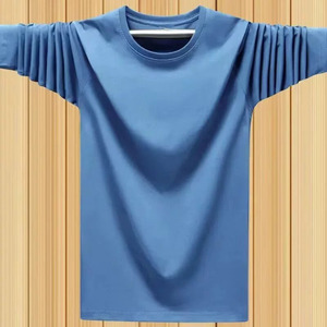 Oem Customized logo Design Spring and Autumn New Style Round Neck Bottoming <b>Shirt</b> <b>Men's</b> Solid Color <b>Long</b>-<b>sleeved</b> T-<b>shirt</b> - Product Image 6