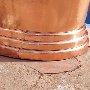 Amazing construction of copper bathtub provides a reassuring sense of strength and permanence in any bathroom space - Product Image 2