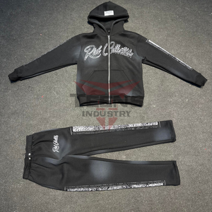 ชุดวอร์มพิมพ์ลายสำหรับผู้ชายชุดวอร์มผ้าคอตตอนสำหรับผู้ชายแขนยาวแบบปรับแต่งโลโก้ได้ใส่สบาย - Product Image 3