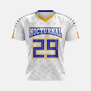 Camiseta Deportiva Personalizable con Ribete en Contraste, Cuello en V y Tejido Transpirable que Absorbe la Humedad para Deportes de Campo - Product Image 3