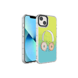 Coque de téléphone en silicone rigide à motif marbré TYGO Korn NO14 compatible avec iPhone 14 Plus, protection de l'appareil photo, protection de téléphone portable - Product Image 1