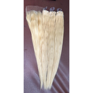 Extensiones de trama de máquina de cabello humano liso natural Rubio de alta calidad-Cabello Humano - Product Image 1